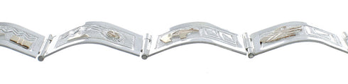 Sterling Silver 12 KGF Link Bracelet NX11596